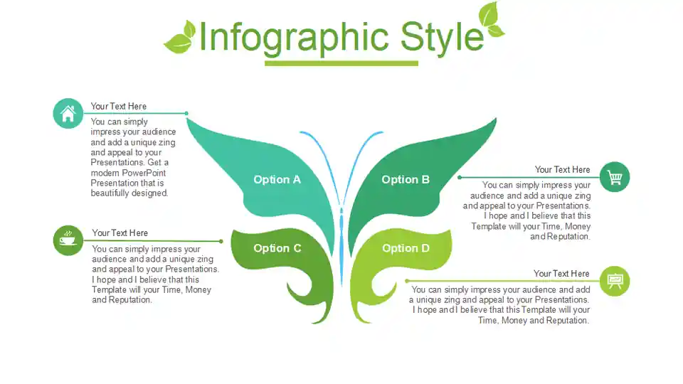 Watercolor Butterflies Tree PowerPoint Templates