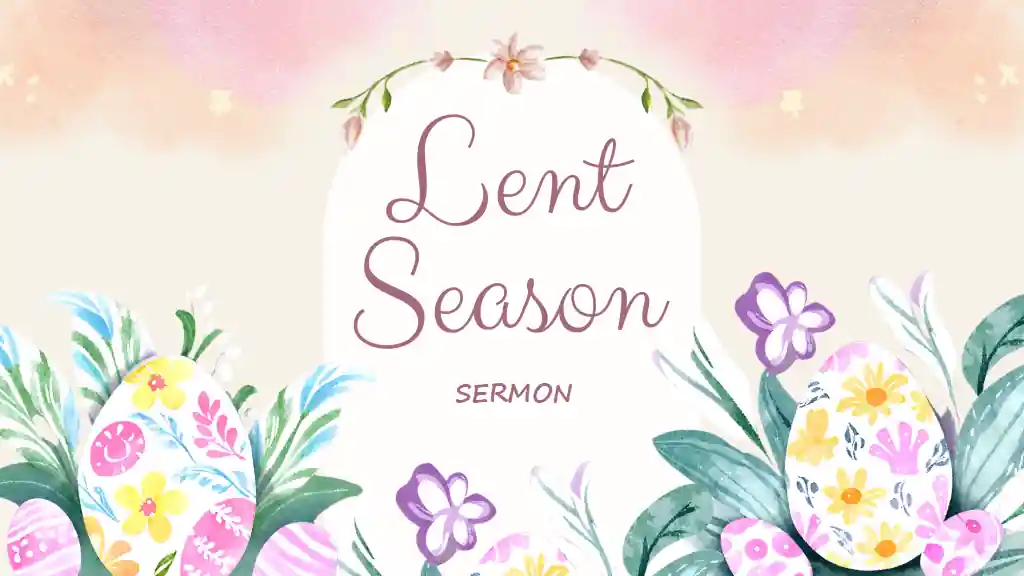 Watercolor Floral Lent Season Sermon Slides