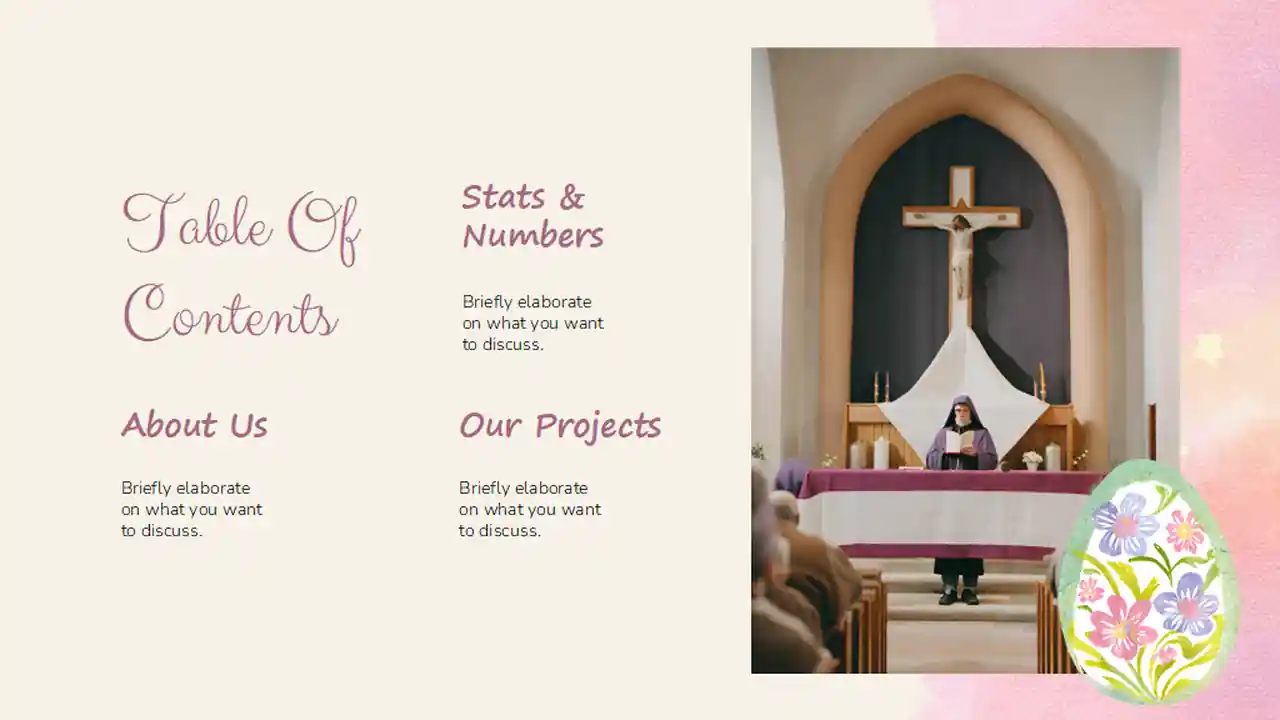 Watercolor Floral Lent Season Sermon Slides