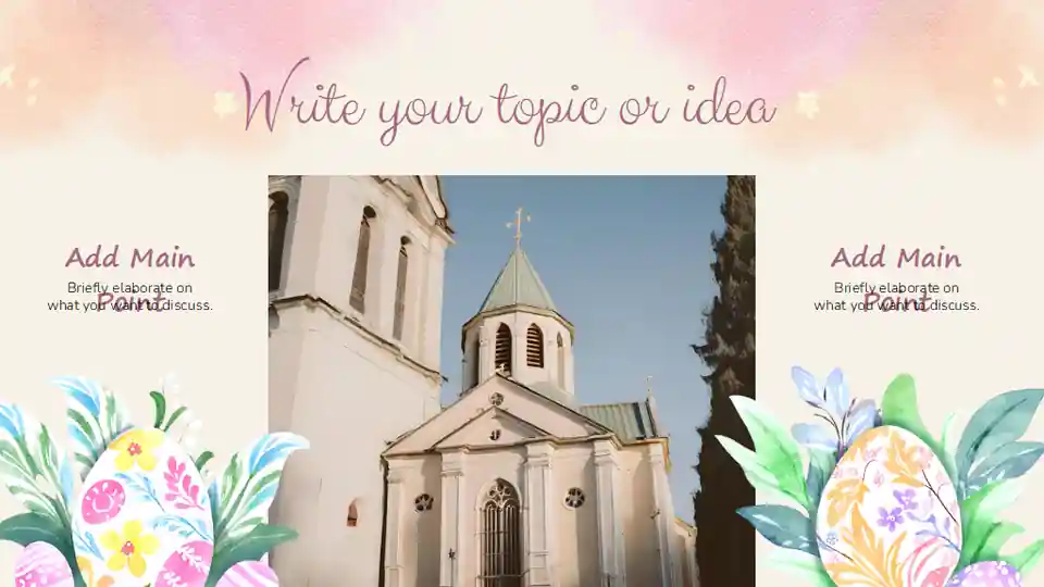 Watercolor Floral Lent Season Sermon Slides