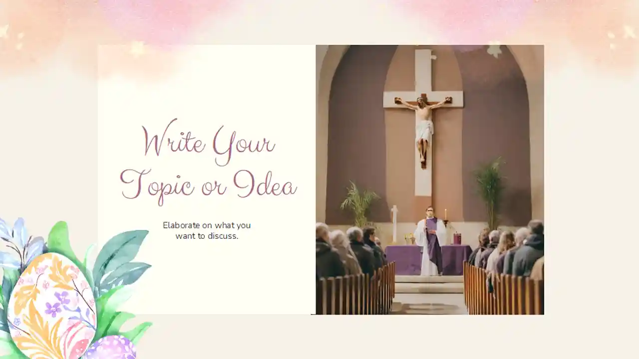 Watercolor Floral Lent Season Sermon Slides
