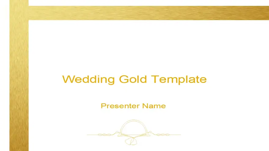 Wedding Gold Decoration template