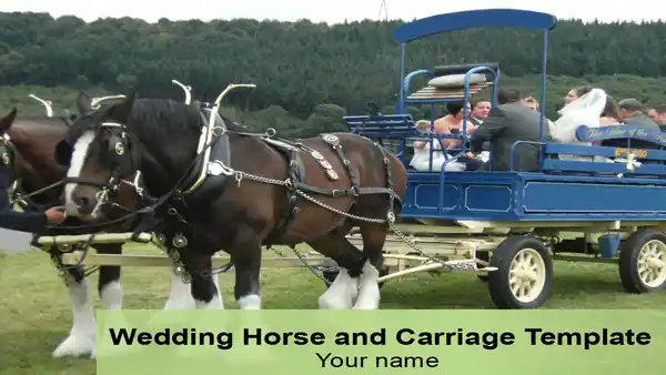 Wedding Horse and Carriage Template