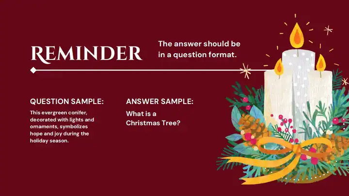What's the Question Game Christmas Party Game Slides