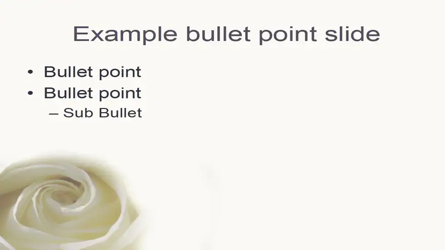 White Rose PowerPoint Template