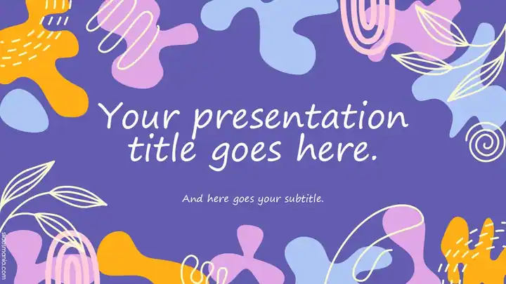 Wobbly shapes and cheerful colors free slides theme.