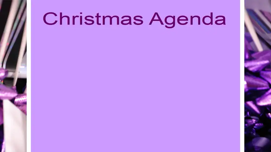 Xmas Lilac Bows Template