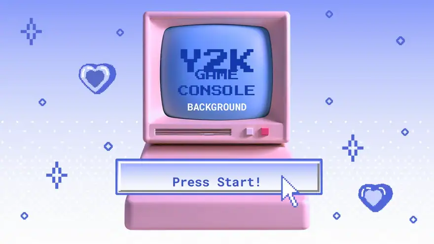 Y2K Game Console Background Slides