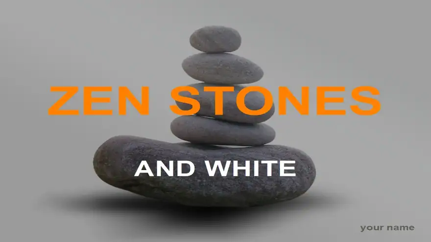 Zen stones template – grey background