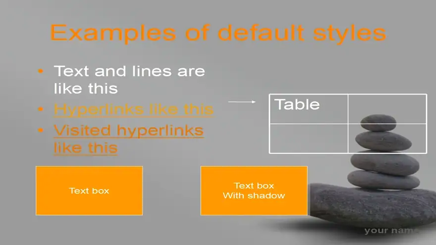Zen stones template – grey background