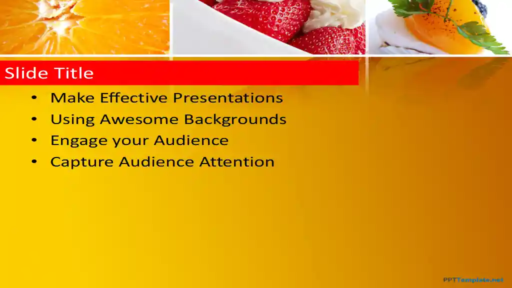 Free Fresh Dessert PPT Template