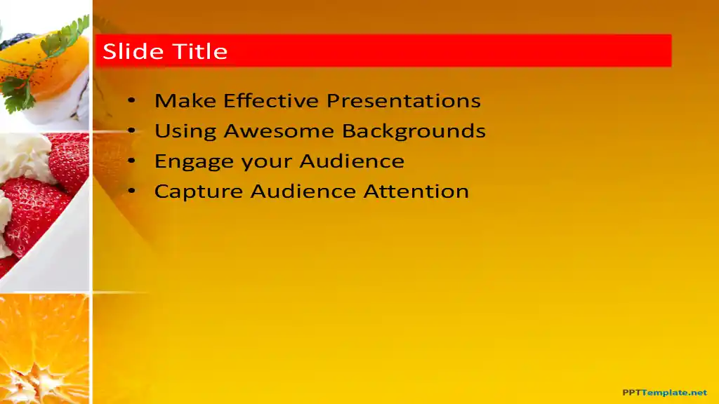 Free Fresh Dessert PPT Template