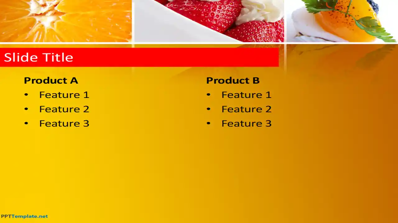 Free Fresh Dessert PPT Template