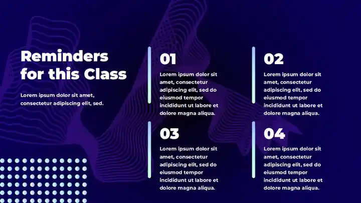 Abstract Minimal Lesson Plan for College Slides