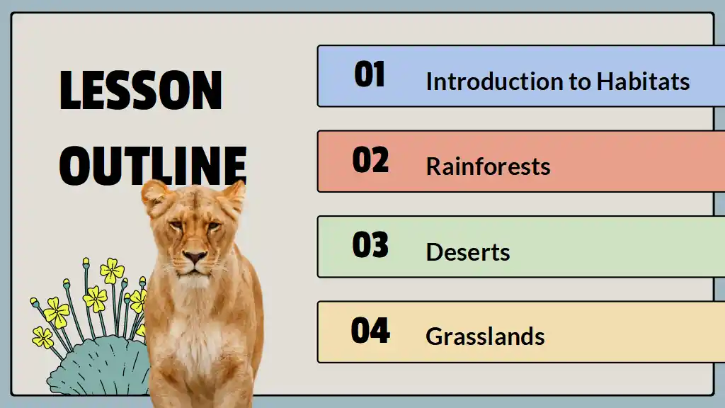 Animal Habitats Science Lesson for Elementary