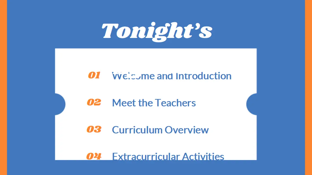 Back to School Night Slides