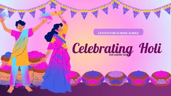 Celebrating Holi Lesson For School Slides