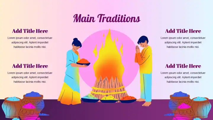 Celebrating Holi Lesson For School Slides