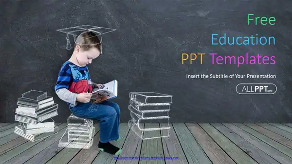 Chalk Drawn Books PowerPoint Templates