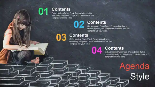 Chalk Drawn Books PowerPoint Templates