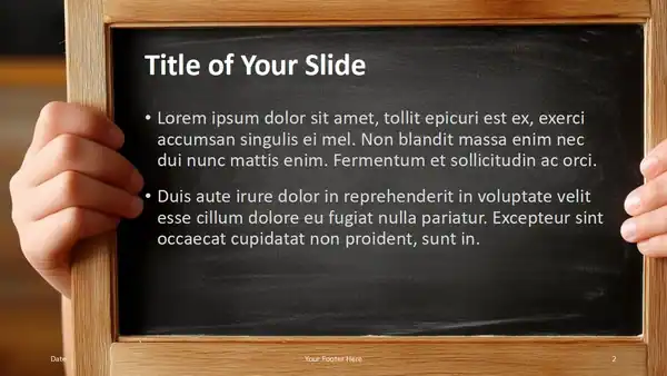 Chalkboard Classroom Template