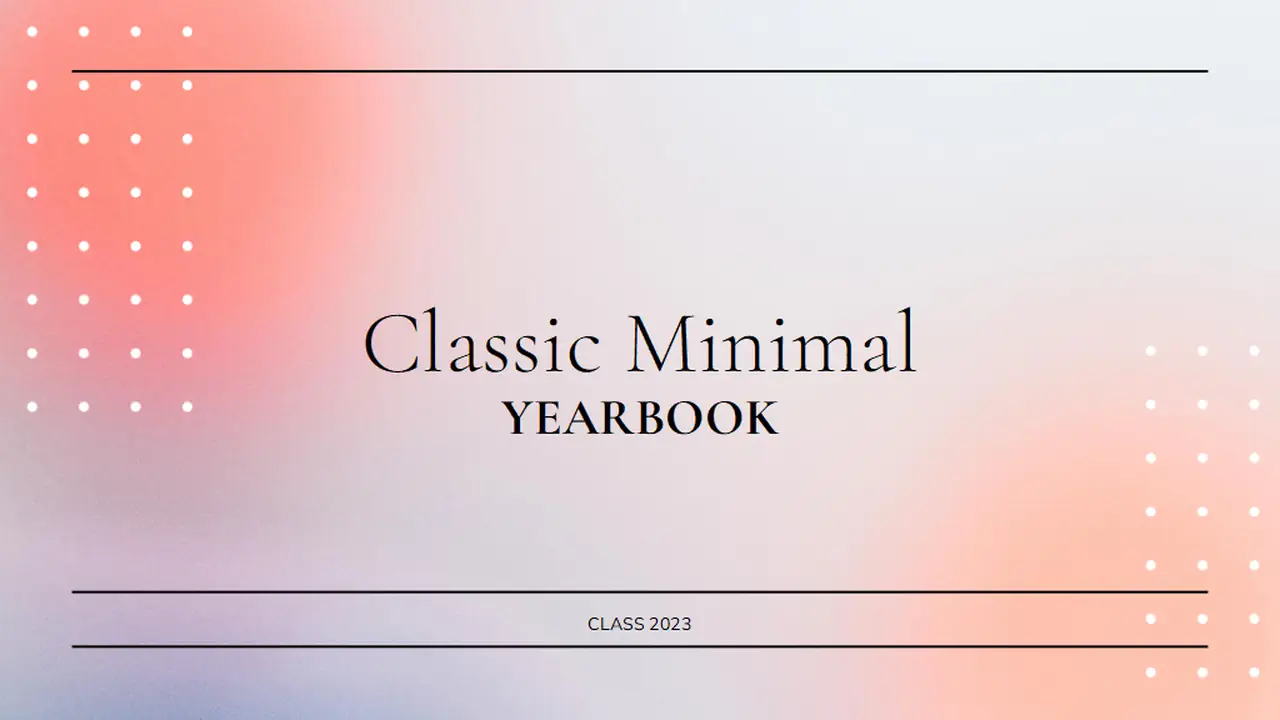 Classic Minimal Yearbook Slides
