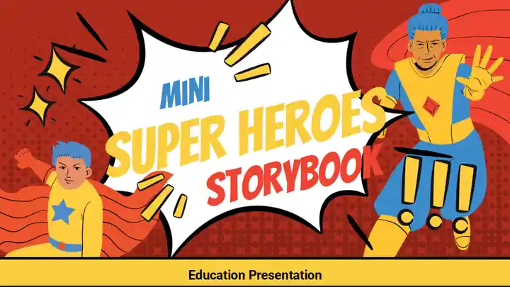 Comic Mini Super Heroes Storybook Slides