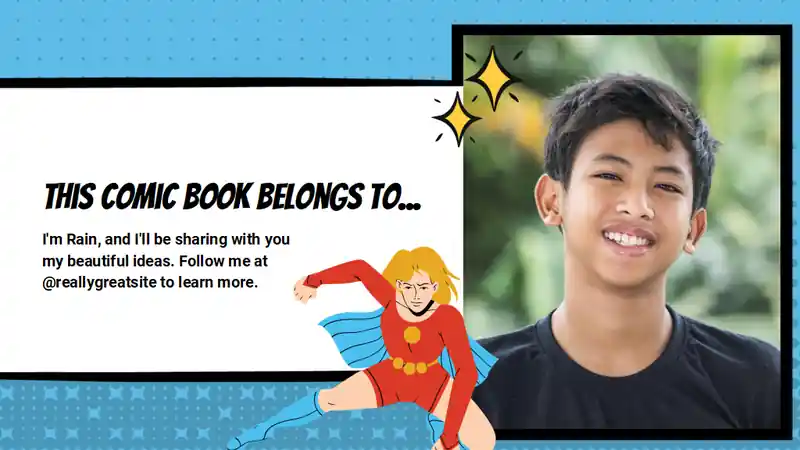Comic Mini Super Heroes Storybook Slides