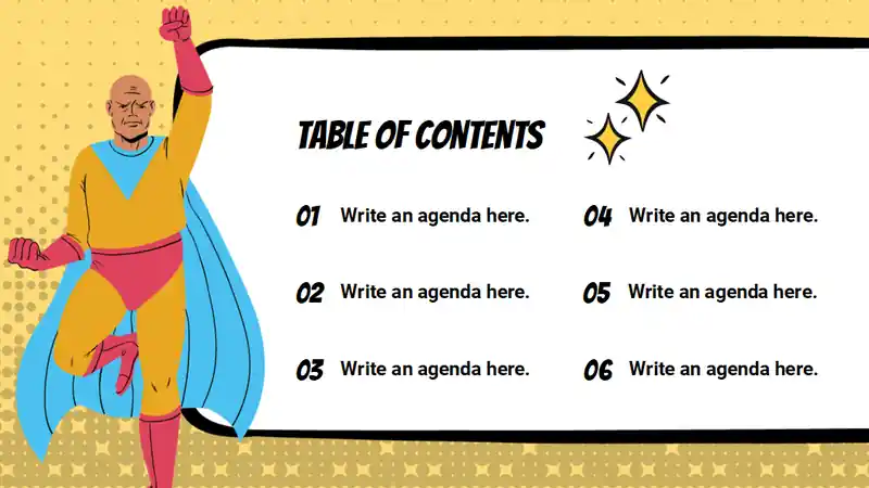Comic Mini Super Heroes Storybook Slides