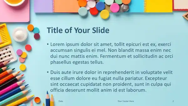 Creative School Desk Template