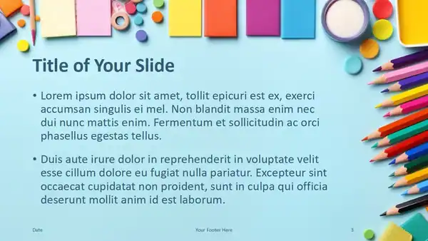 Creative School Desk Template