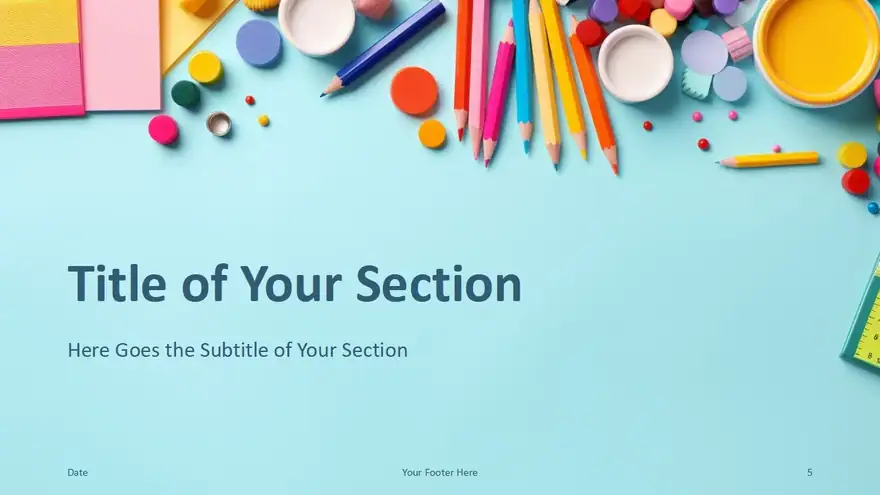 Creative School Desk Template