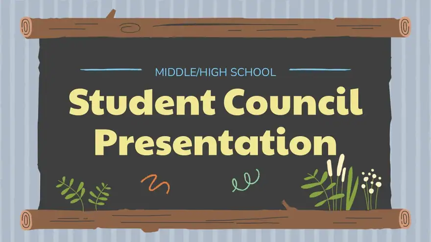 Cute Blackboard Student Council Slides