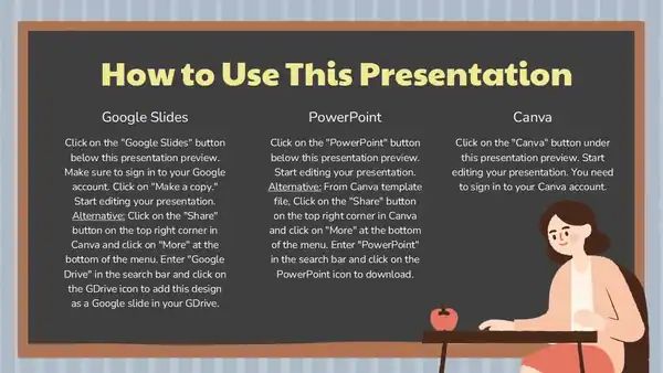 Cute Blackboard Student Council Slides