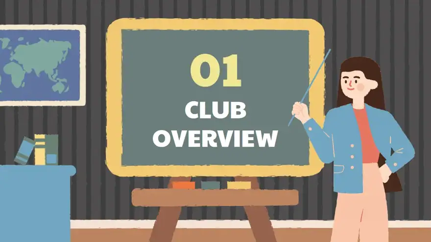 Cute Blackboard Student Council Slides