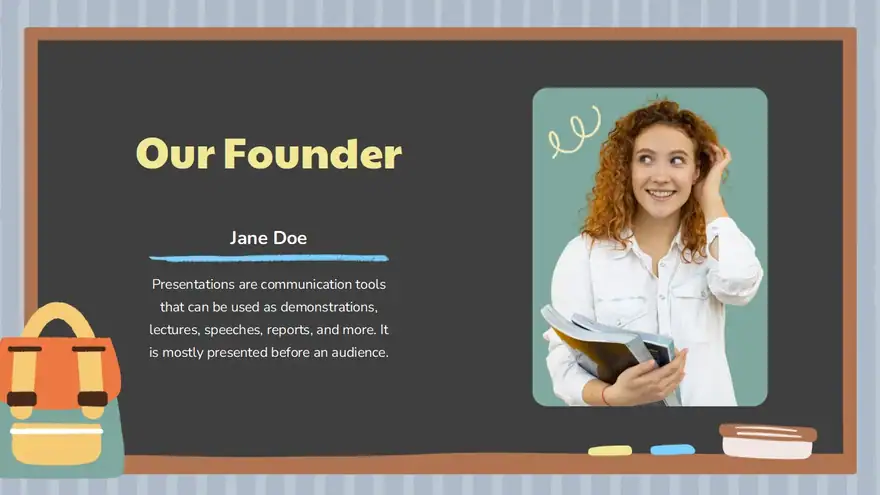 Cute Blackboard Student Council Slides