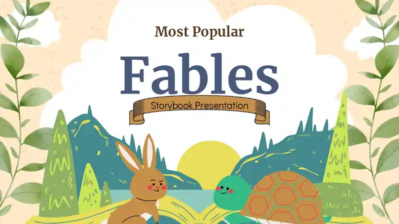 Cute Illustrated Fables Storybook Slides
