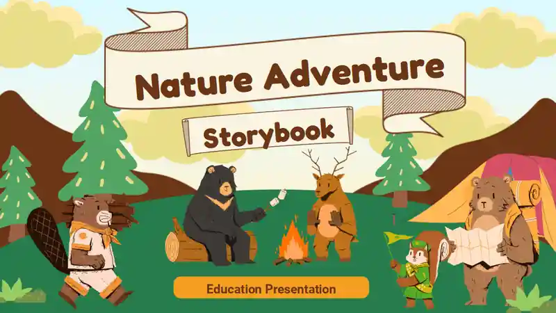 Cute Illustrated Nature Adventure Storybook Slides