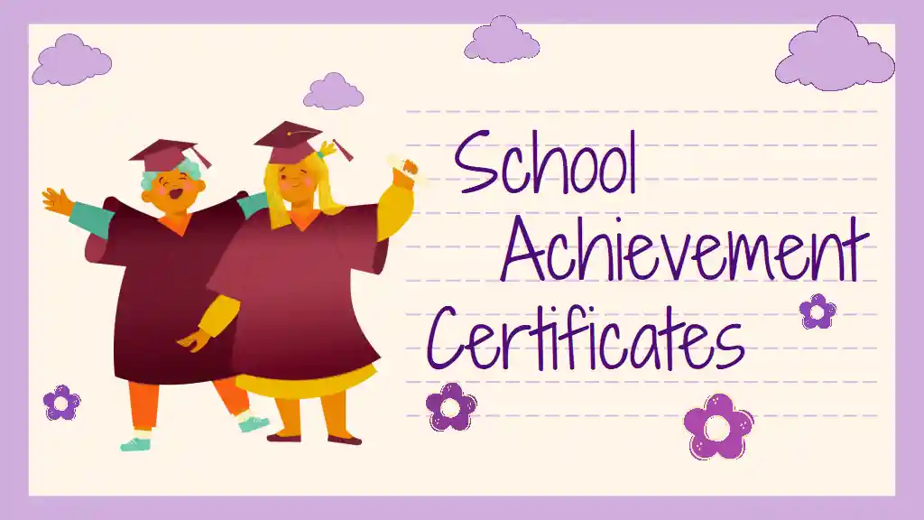 Cute School Achievement Certificates