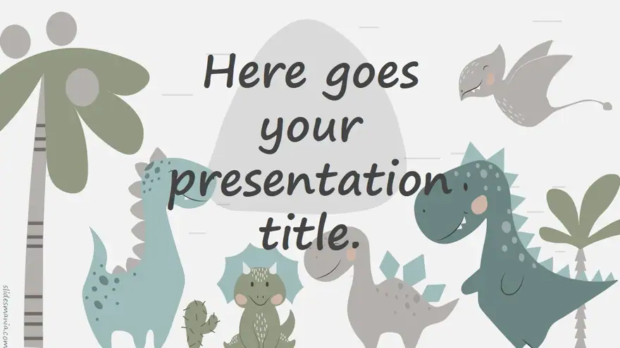 Dana presentation template. Cute Dinos slides.