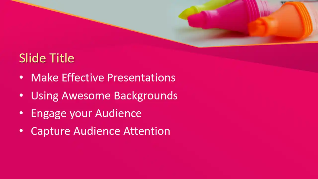 Free Color Markers PowerPoint Template