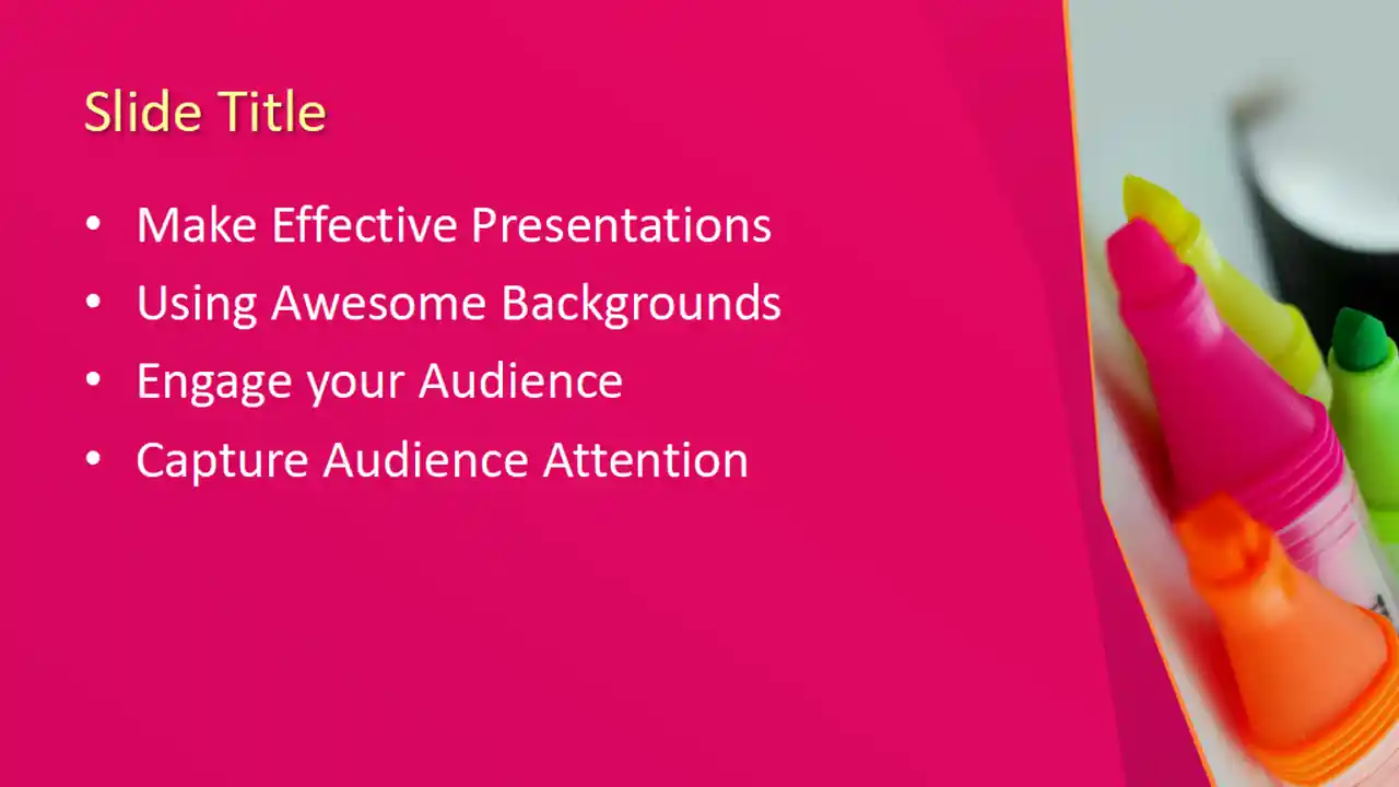 Free Color Markers PowerPoint Template