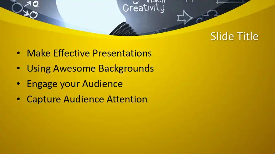 Free Education Chalkboard & Light Bulb PowerPoint Template
