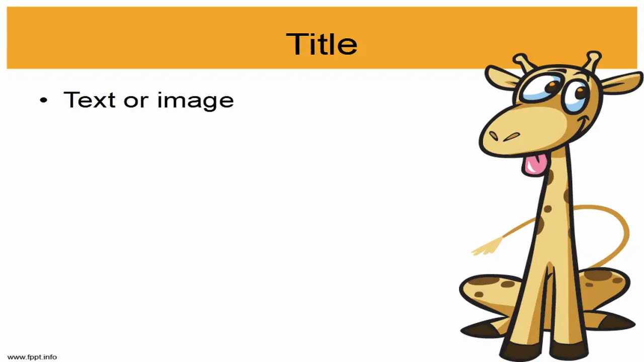Free Giraffe Cartoon Powerpoint Template