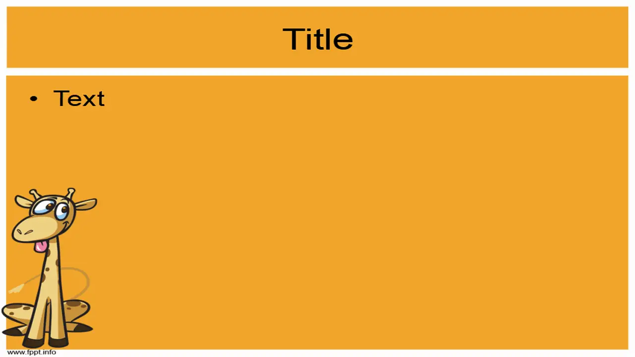 Free Giraffe Cartoon Powerpoint Template