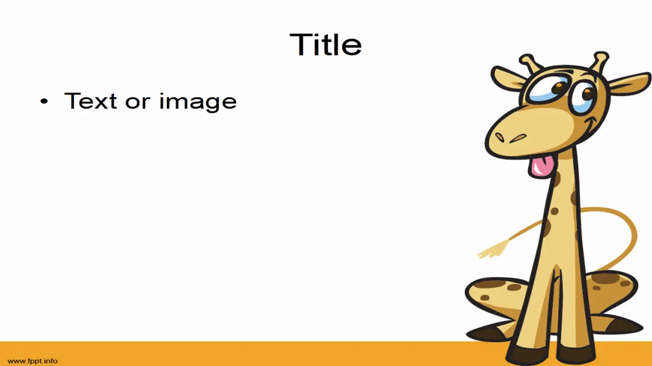 Free Giraffe Cartoon Powerpoint Template