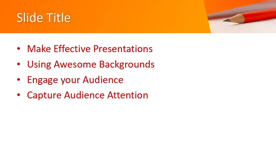 Free Pencil & Paper PowerPoint Template