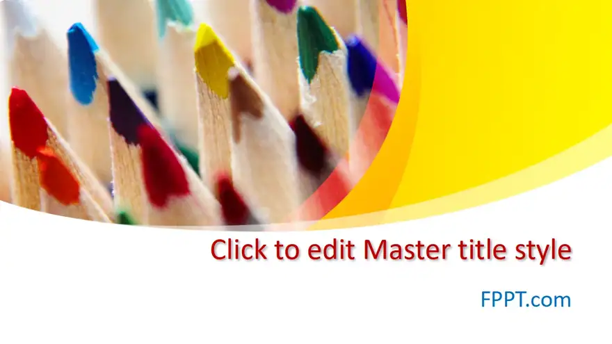 Free Pencils PowerPoint Background