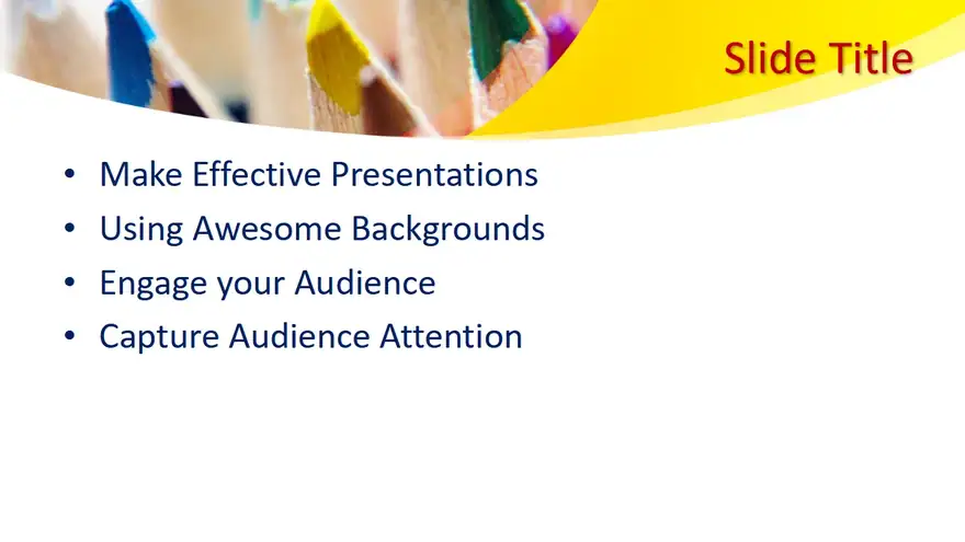 Free Pencils PowerPoint Background