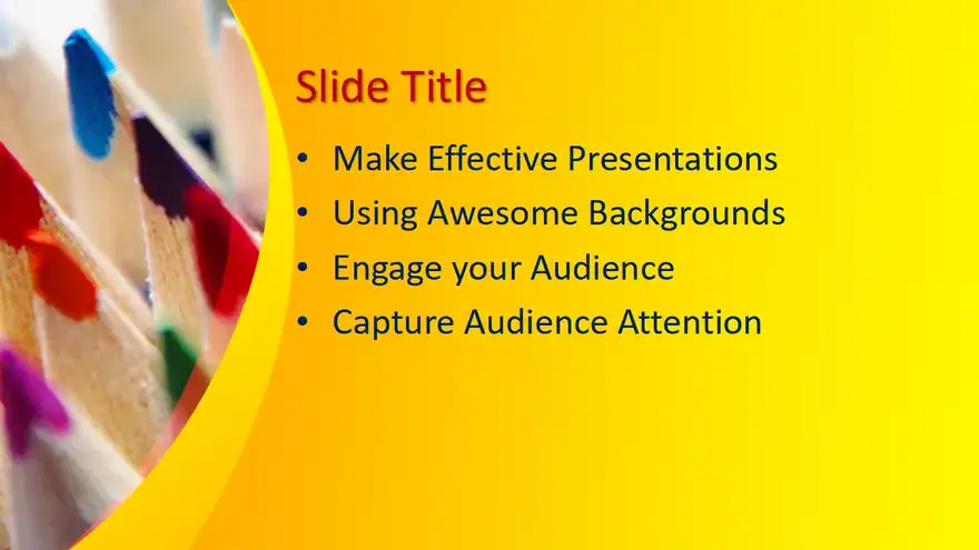 Free Pencils PowerPoint Background
